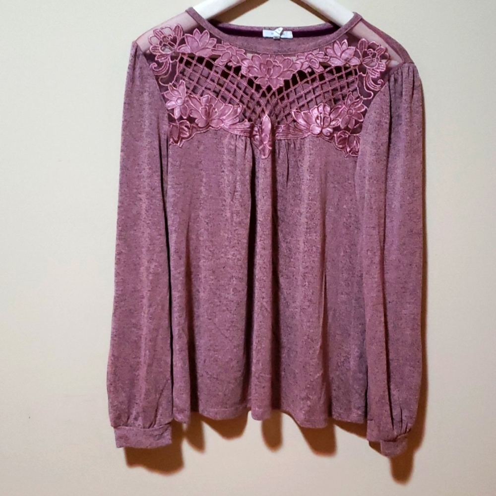 Women's Maurices Long Sleeve Pheasant Blouse